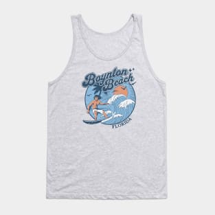 1970s Vintage Surfing Boynton Beach, Florida Retro Sunset // Old School Surfer // Surf Florida Tank Top